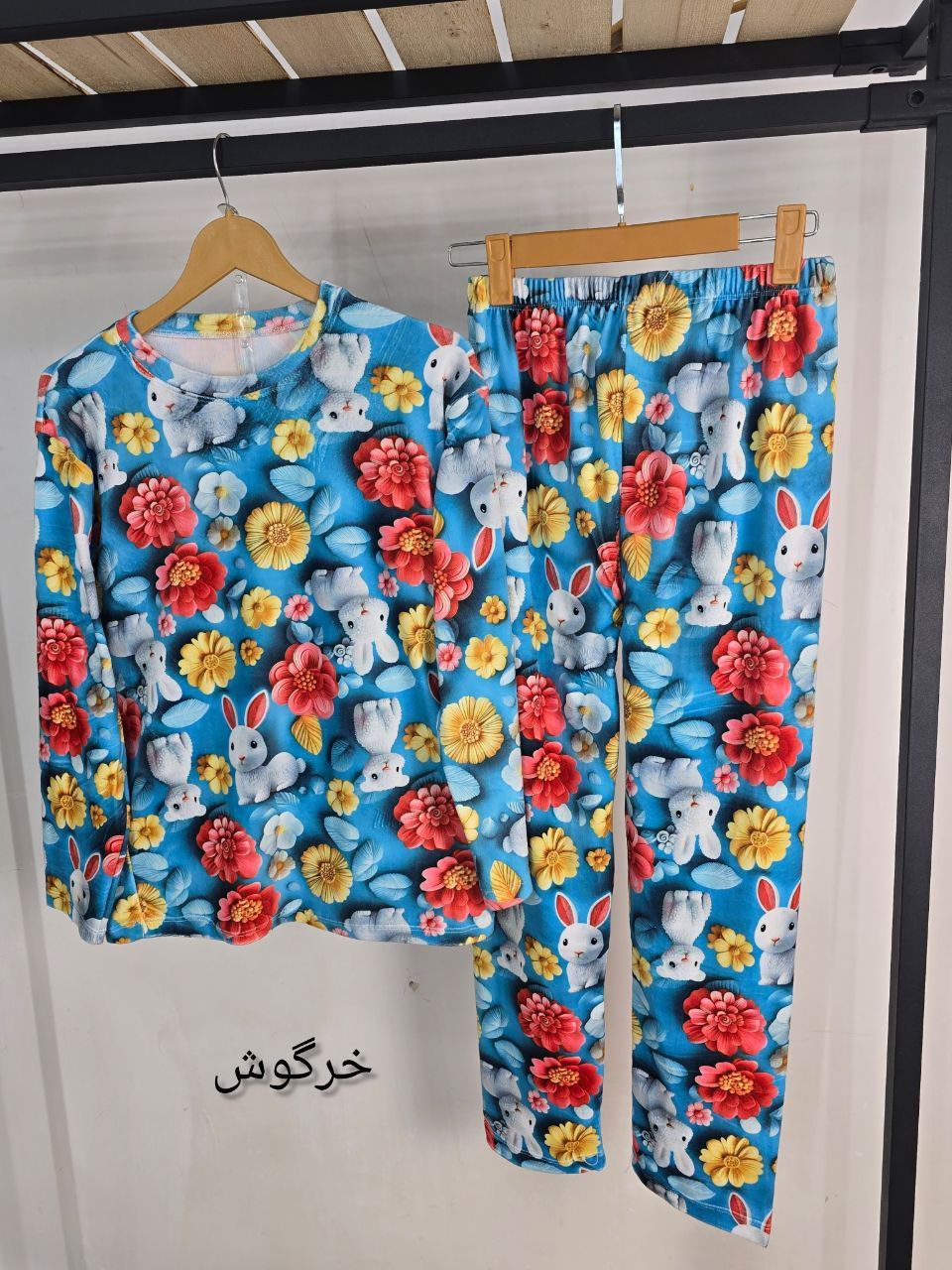 ست بلوز و شلوار مخمل سه بعدی