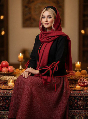 ست دو تیکه شومیز و دامن ابریشم