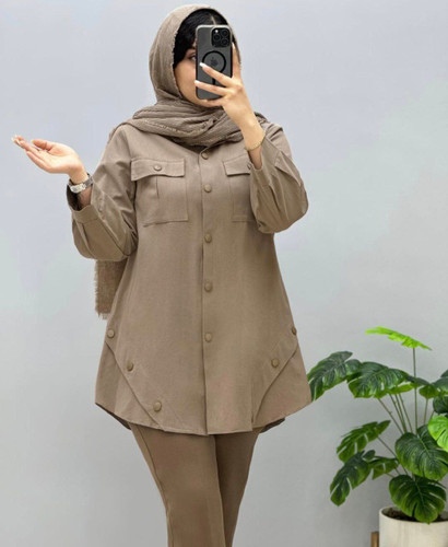 مانتو کتان مدل فرانک