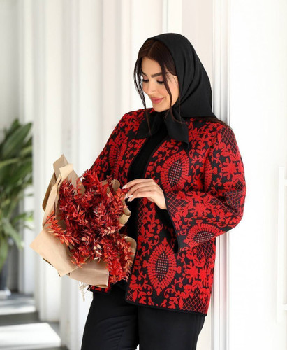 کت تافته سوزن دوزی مهگل یلدایی