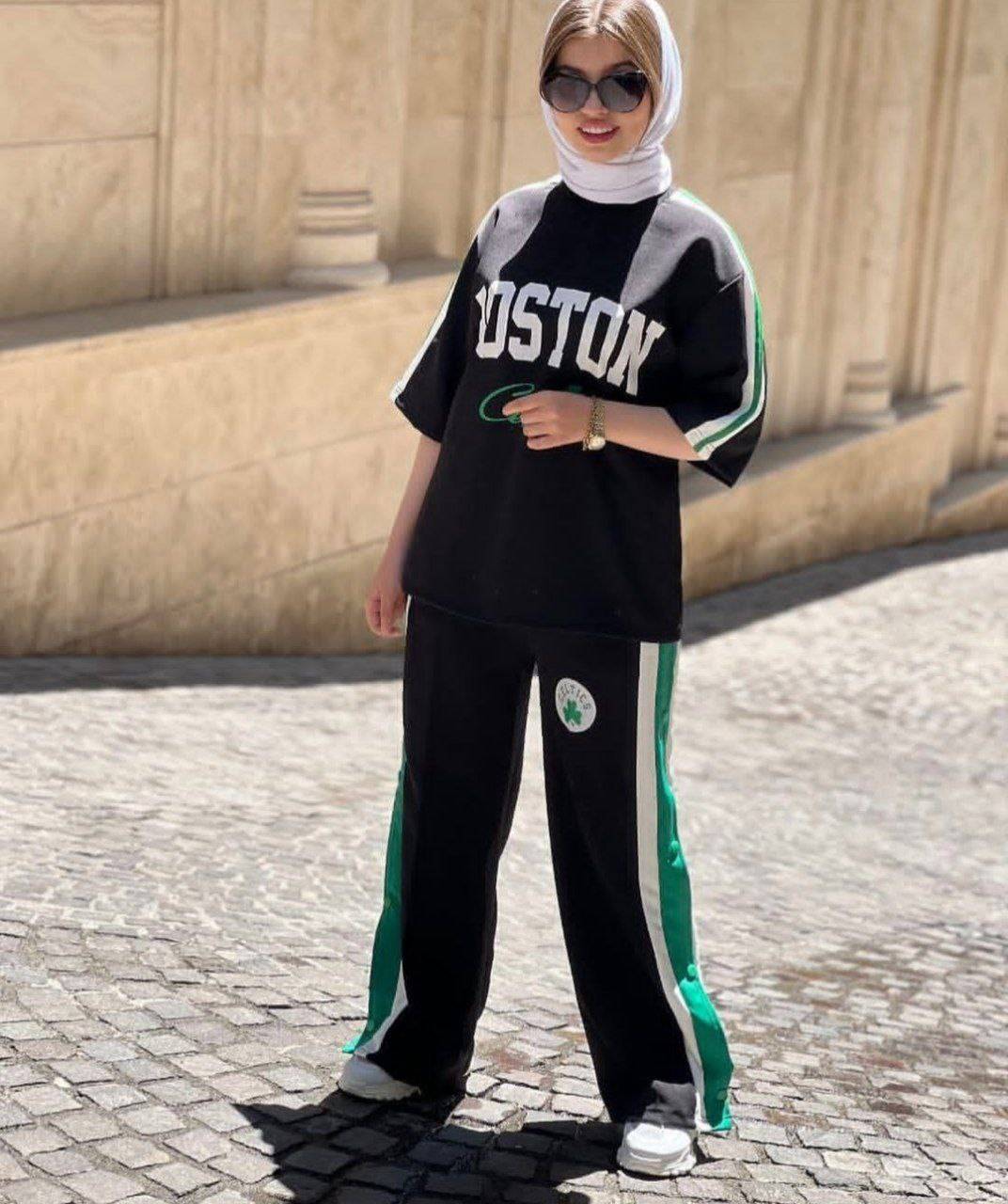 ست تیشرت و شلوار بیرون پوش BOSTON