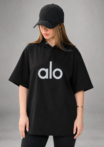 تیشرت باکسی کلاهدار alo