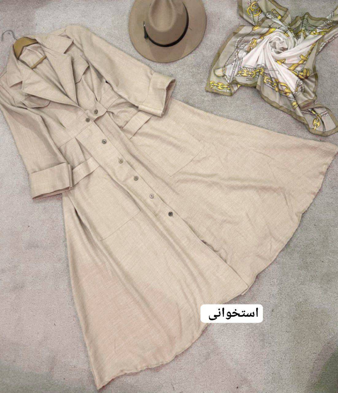 پیراهن بلند غنچه زیپی