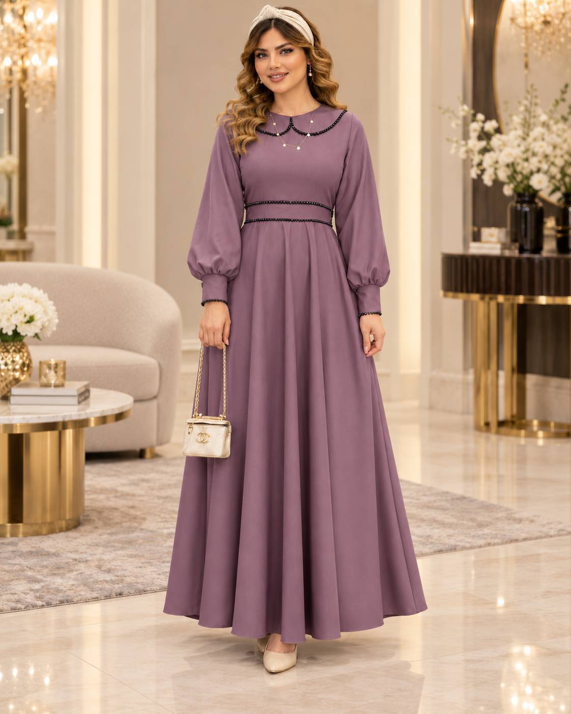 پیراهن بلند مروارید