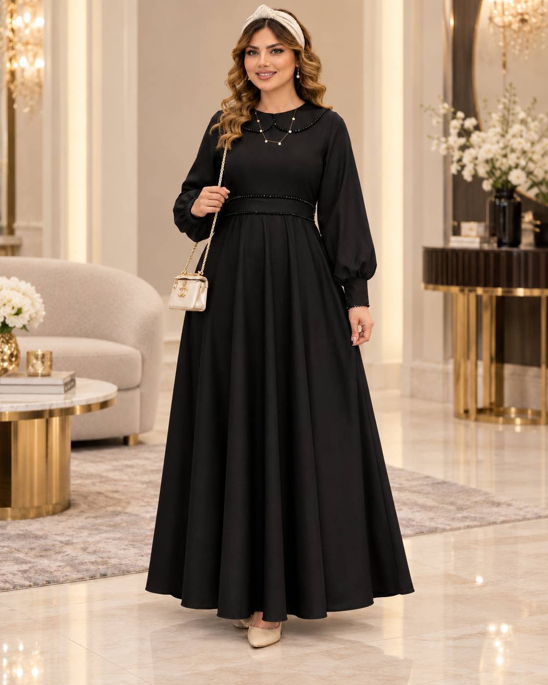 پیراهن بلند مروارید