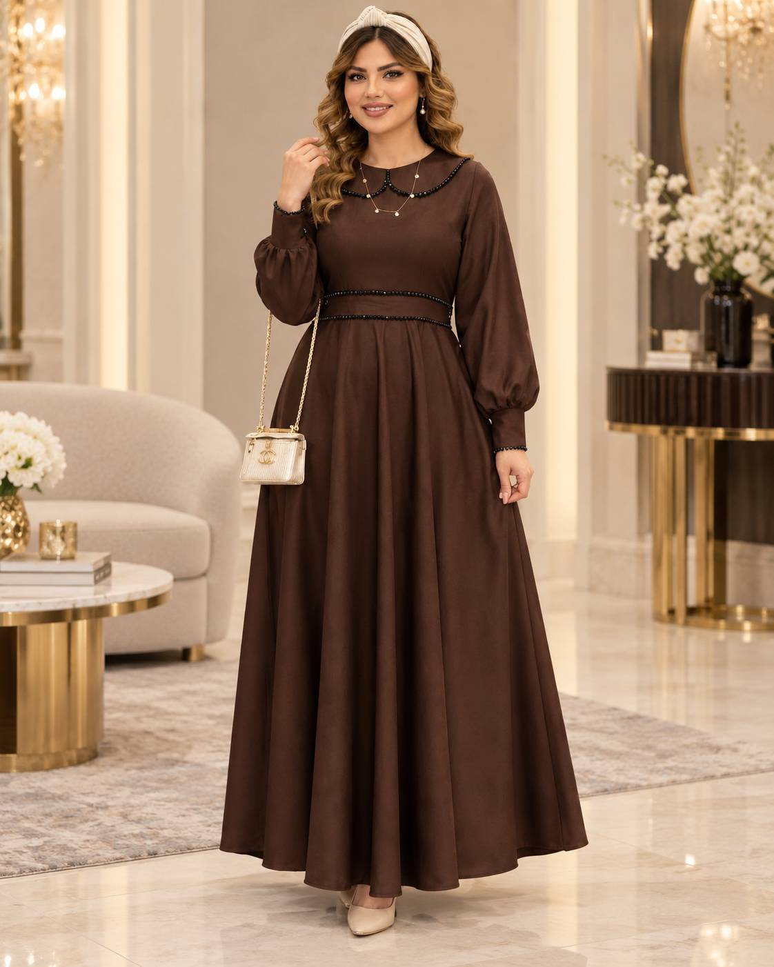 پیراهن بلند مروارید