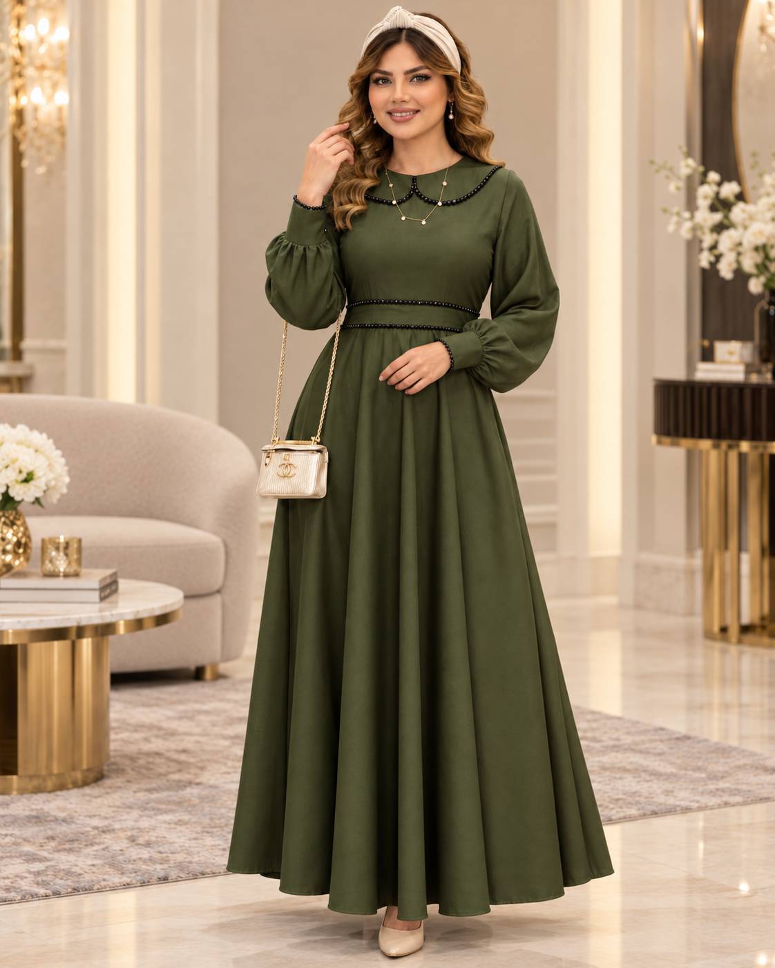 پیراهن بلند مروارید
