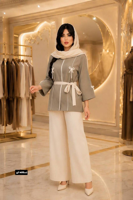ست مانتو و شلوار مازراتی گشنا