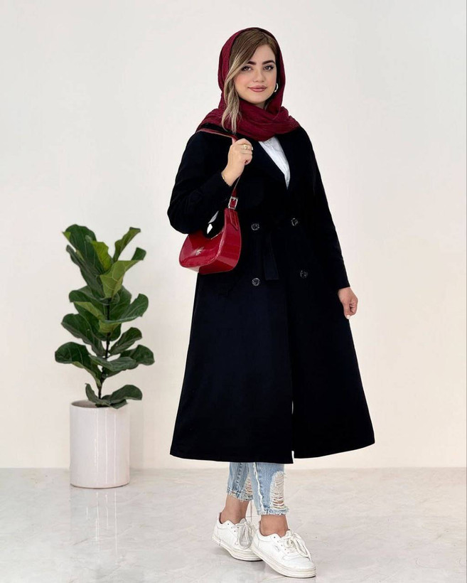 مانتو پاییزه کتی بلند پالیزان
