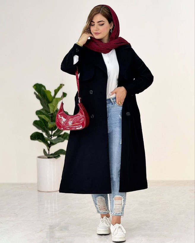 مانتو پاییزه کتی بلند پالیزان
